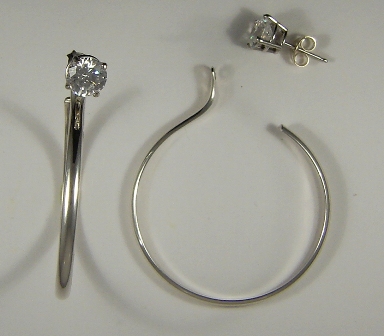 Sterling silver deals hoop earring jackets